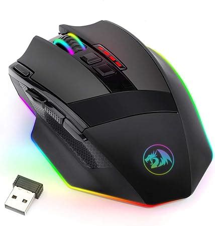 Redragon M801 Wireless Gaming Mouse, RGB Gaming Mouse with MMO 9 ...