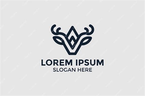 Premium Vector | Minimalist style deer logo design