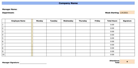 Free employee attendance sheet templates (Excel and PDF)