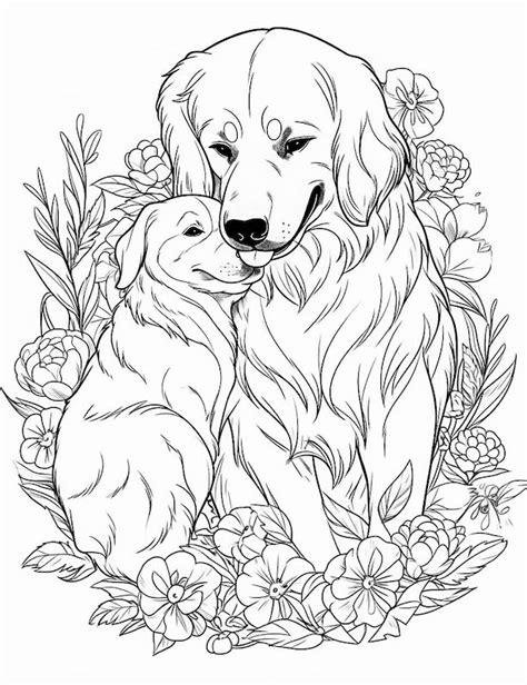 Realistic Dog Coloring Pages