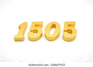 Number 1505 Made Gold Painted Teak Stock Photo 2184679153 | Shutterstock