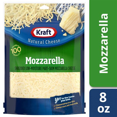 Free 2-day shipping. Buy Kraft Mozzarella Shredded Cheese, 8 oz Bag at ...