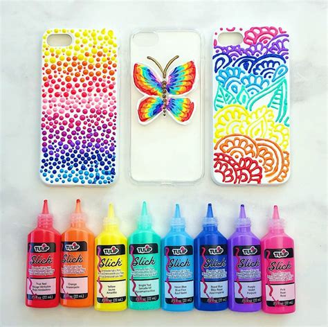 Puffy Paint DIY Phone Cases