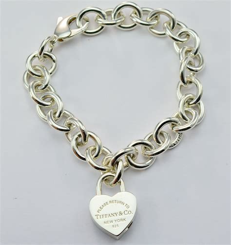 Tiffany & Co. 925 Silver "Return to Tiffany" Heart Charm Bracelet ...