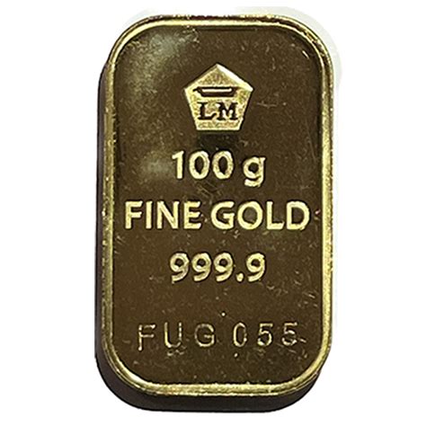 Gold 100 gram Logam Mulia Minted Bar | Silver Bullion