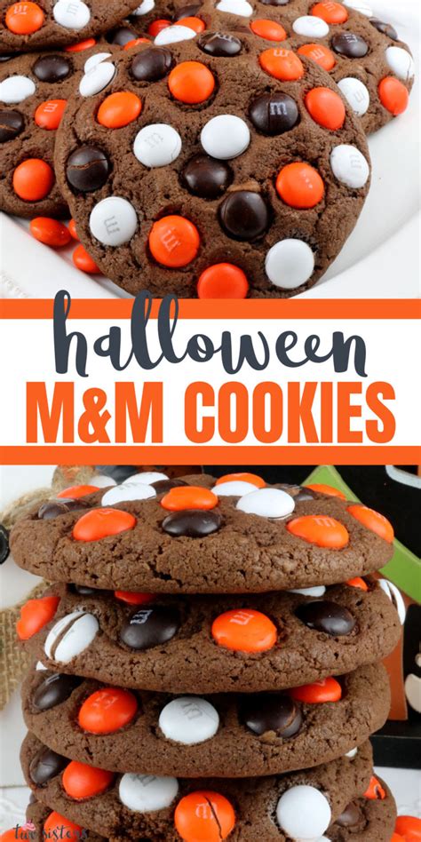 Halloween M&M Cookies - Two Sisters