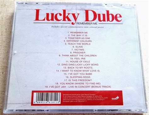 LUCKY DUBE Remember Me SOUTH AFRICA Cat# CDLUCKY 17 | Subterania