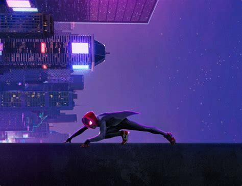 Miles Morales In Spider Man Into The Spider Verse Movie Art Wallpaper ...