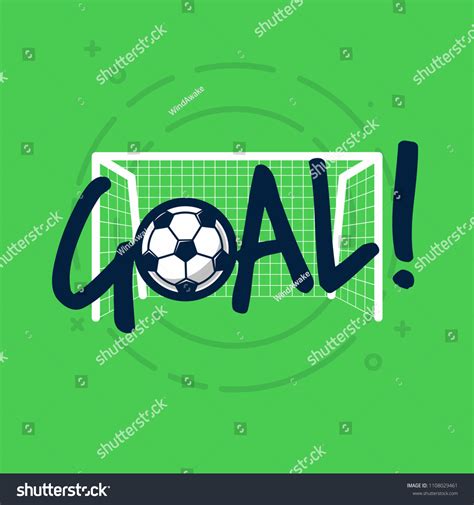 Goal Sign Football Soccer Game Flat Stock Vector (Royalty Free ...