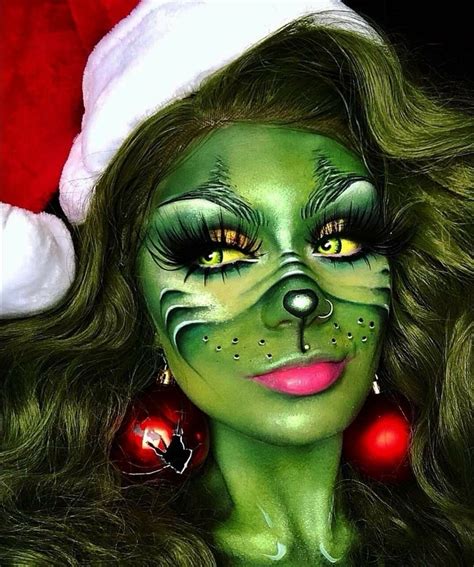 The Grinch Makeup, Xmas Makeup, Christmas Eye Makeup, Halloween Makeup ...