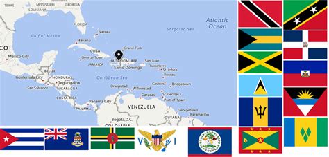 Map Of The Caribbean Countries