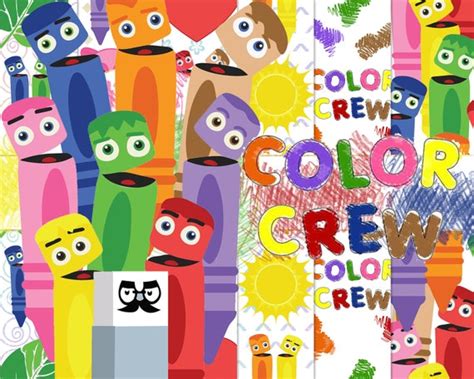 Color Crew. Clip Art. Seamless Paper. Repeat Pattern. Digital | Etsy