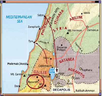 Tyre And Sidon Map