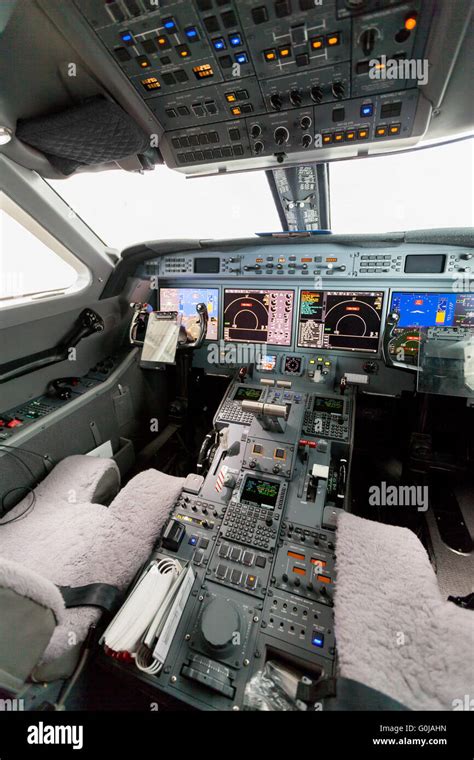 Inside View Cockpit Airplane Aircraft High Resolution Stock Photography ...