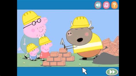 Peppa Pig Builds A House Game, Learn Shapes And Colours, Have Fun ...