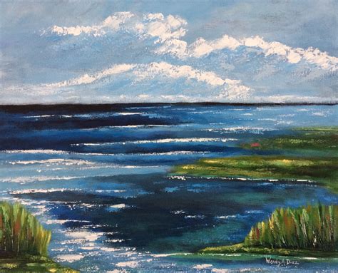 ocean acrylic painting for sale - Helga Bragg