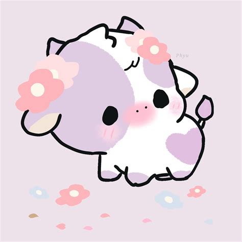 Cute cow 🐄 | Cute easy drawings, Cute cows, Hello kitty drawing