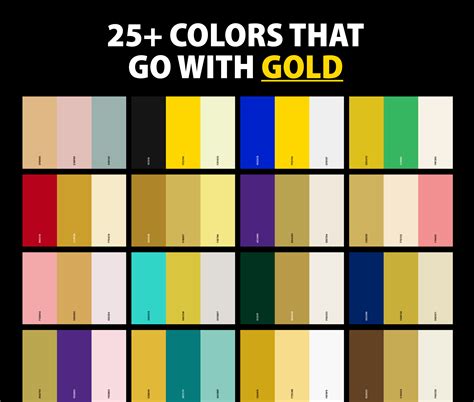 25+ Best Colors That Go With Gold: Gold Color Palettes | Gold color ...