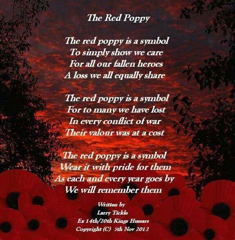 The Poppy | Remembrance day poems, Remembrance day activities ...