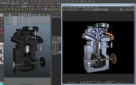 Engine Inline Four-Cylinder Gasoline Engine 3D model animated | CGTrader