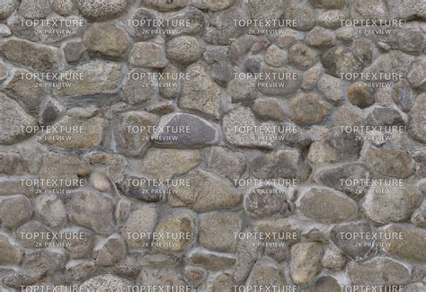 Old Varisized Cobblestone Wall - Top Texture