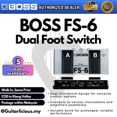 BOSS FS-6 Dual Foot Switch (FS6 / FS 6 ) – GUITARLICIOUS.MY