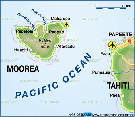 Map of Moorea (French Polynesia) - Map in the Atlas of the World ...