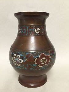 Antique Japanese Champleve Cloisonné Bronze Brass Vase | eBay