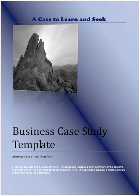 Business Case Study Template PDF | Free Word & Excel Templates