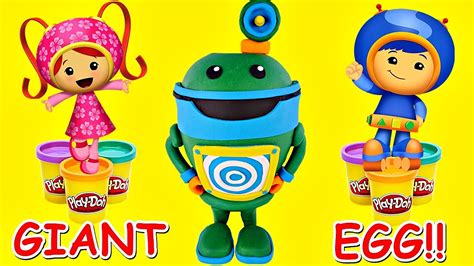 GIANT TEAM UMIZOOMI Play Doh Surprise Egg - Nickelodeon Playdough Toy ...