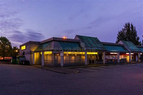 COQUITLAM, CANADA - OCTOBER 01, 2019: Copa Cafe and Other Stores ...