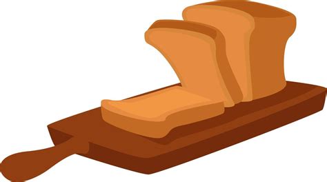 Sliced bread, illustration, vector on white background 13482314 Vector ...