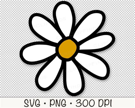 Daisy Flower Retro Groovy Daisy SVG Daisy PNG Vector Cut - Etsy