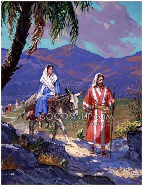 Mary and Joseph travel to Bethlehem for the Roman census. | Jesus ...