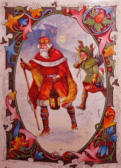 Good King Wenceslas | Folk illustration, Victorian santa, Pagan christmas