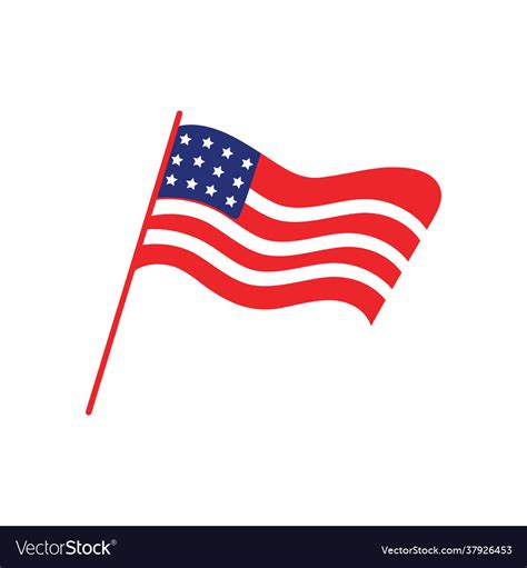 Usa flag icon design template isolated Royalty Free Vector