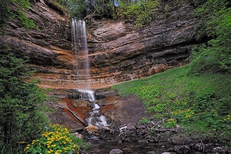 Munising Falls Michigan waterfalls | Michigan waterfalls, Waterfall ...