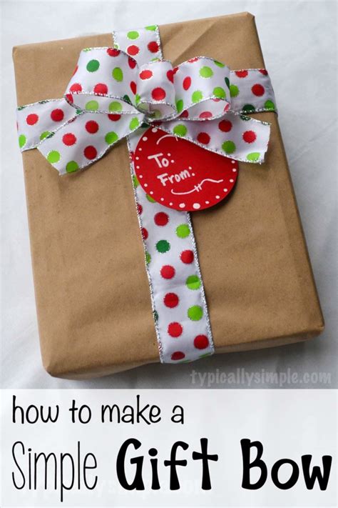 How to Make a Simple Gift Bow - Typically Simple