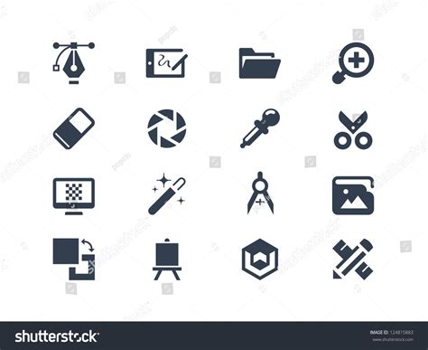 Graphic Design Icons庫存向量圖（免版稅）124815883 | Shutterstock