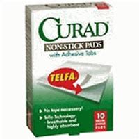 Curad Telfa 2 X 3 Inches Non-Stick Pads 10 Ct.