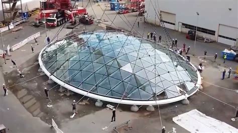 Installation Of Glass Dome Roof - YouTube