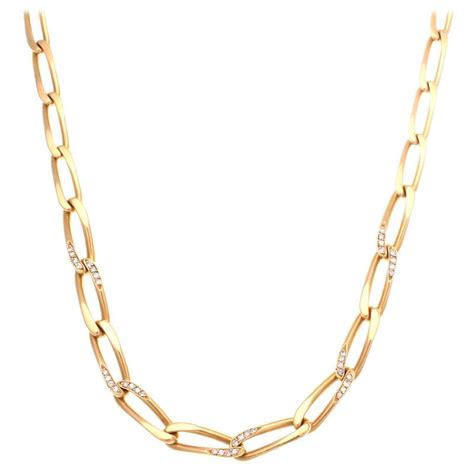 Cartier Diamond Gold Necklace at 1stDibs