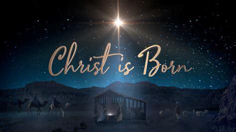 Starry Night Nativity Christ is Born | Motion Video Background