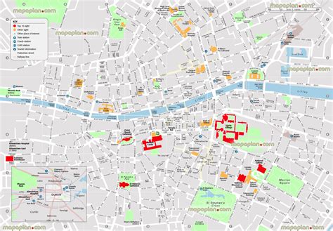 Dublin Map With Luas Stops - Oak Park Parking Map