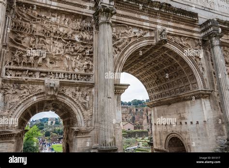 Arch of Septimius Severus in Rome Stock Photo - Alamy