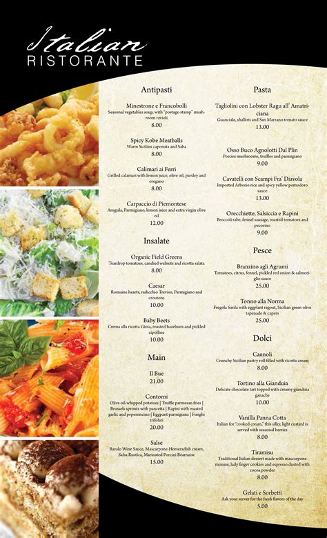 Italian Restaurant Menu Design