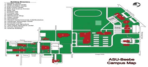 Asu Beebe Campus Map - Tourist Map Of English