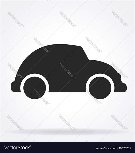 Cartoon car silhouette Royalty Free Vector Image