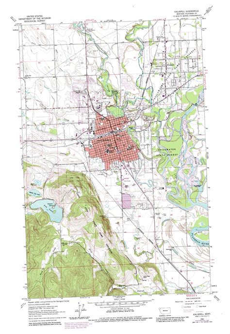 Kalispell topographic map 1:24,000 scale, Montana