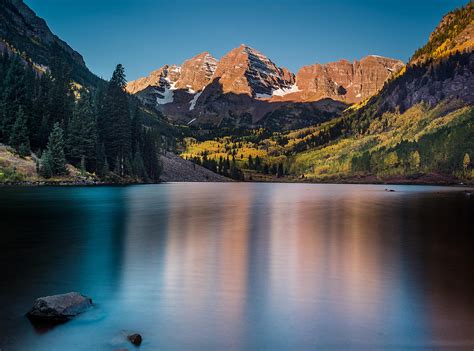 Sunrise at Maroon Bells Photograph by Greg Nyquist - Fine Art America